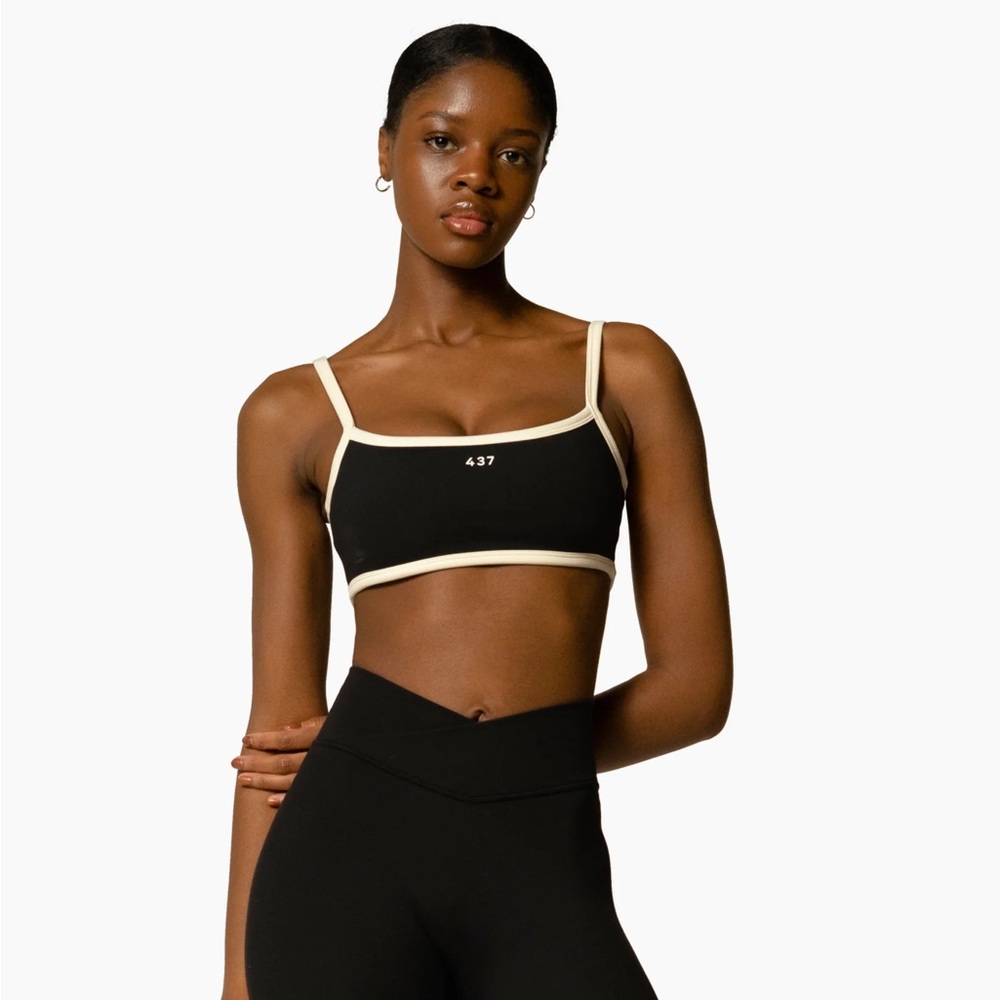 437 The Micro Bra in Black Creme